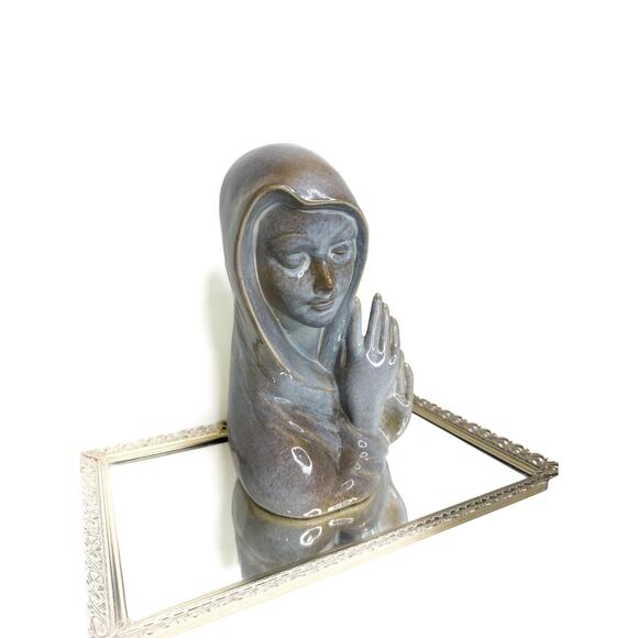 Large Vintage Ceramic Praying Virgin Mary madonna bust sculpture statue - Picture 2 of 10